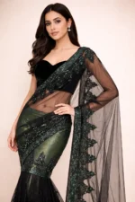 The Forest Glow Pre-Stitched Saree - Image 4