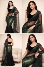 The Forest Glow Pre-Stitched Saree - Image 2