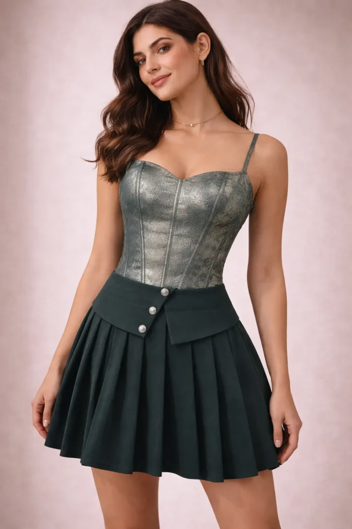 Midnight Muse Pleated Skirt - Image 3